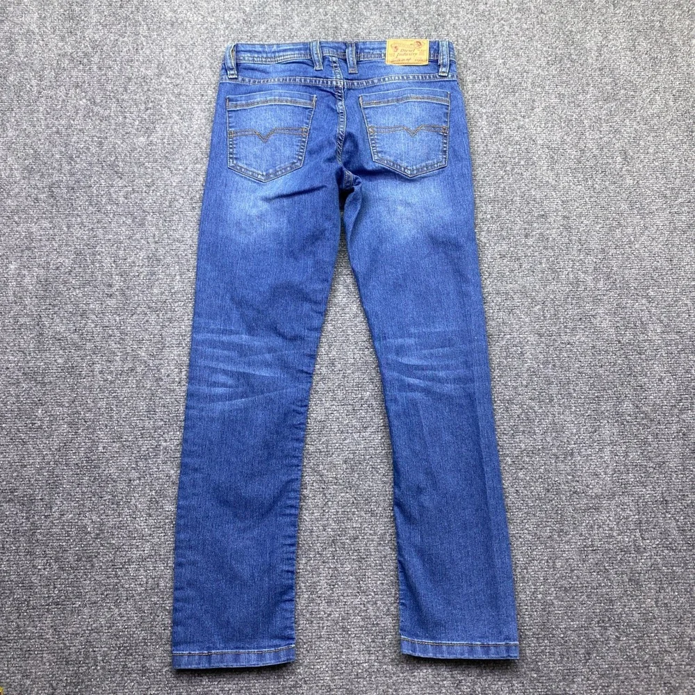 Diesel Kid Waykee J US Regular Straight Leg Blue Stretch Jeans Size 12Y